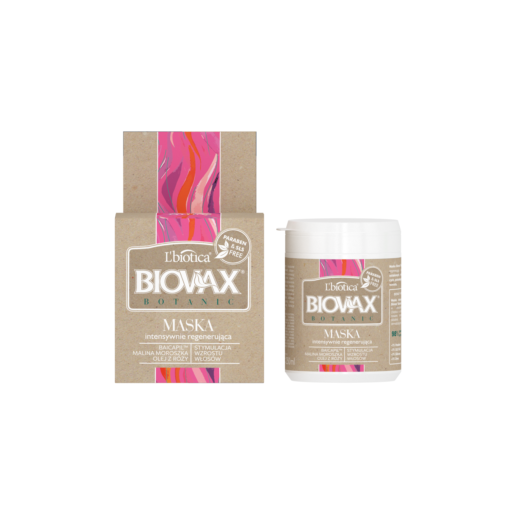 Maska do włosów BIOVAX Botanic z maliną moroszką