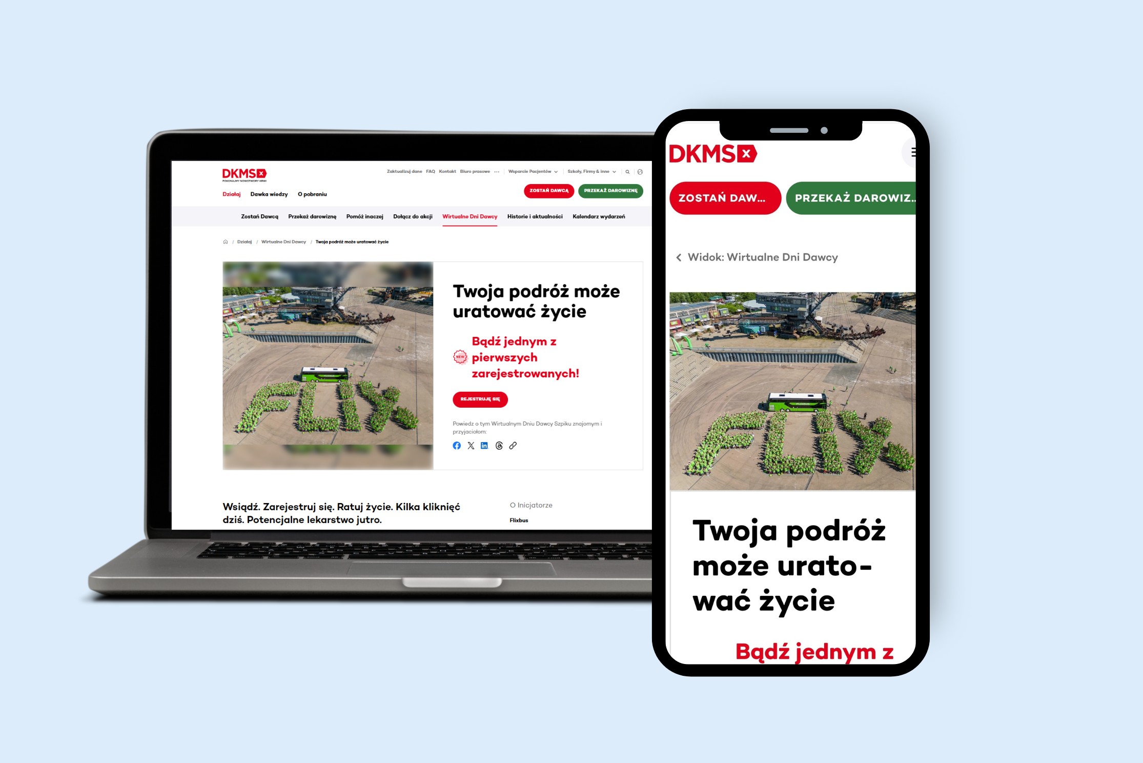 „Podróż po życie” – DKMS i Flix na rzecz chorych na nowotwory krwi